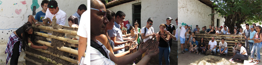 Taller de tierra - estudiantes de Arquitectura Unibagué